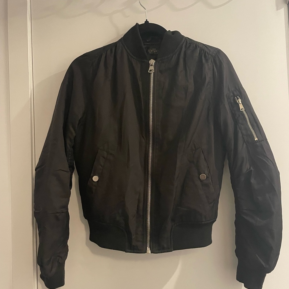 Topshop Petite Bomber Coat (size 4)